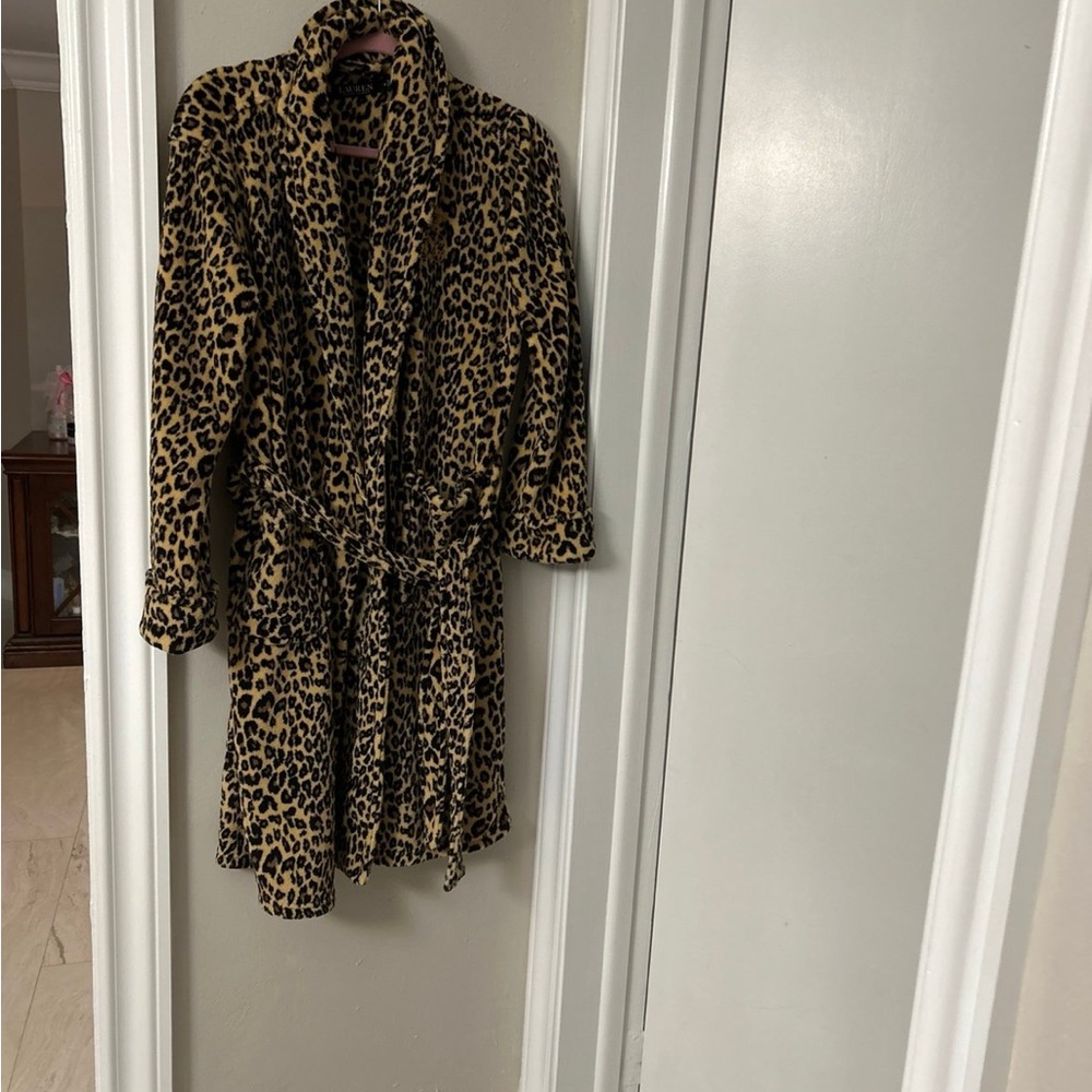 Lauren Ralph Lauren Leopard Print Robe